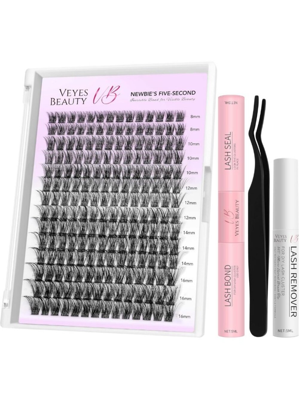 Five-Second Eyelash Clusters Kit for Beginners - Bold & Fluffy Lash Extensions